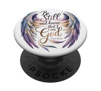 Be Still Wings Christian Bible Verse Faith Scripture Quote PopSockets Adhesive PopGrip