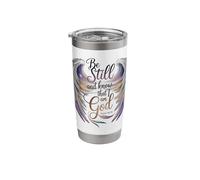 Be Still Wings Christian Bible Verse Faith Scripture Quote Stainless Steel Insulated Tumbler