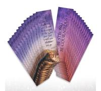 Be Strong and Courageous Bookmark Bulk 24 Pack, Christian Bible Bookmark, Joshua 1:9 Scripture, Bible Study Supplies, 7.25" x 2"