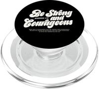 Be Strong and Courageous Christian Bible Verse Joshua 1:9 PopSockets PopGrip for MagSafe