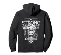 be strong and courageous christian lion religious Pullover Hoodie
