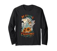 Be Strong and Courageous Joshua 1:9 Lion Design Long Sleeve T-Shirt