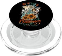 Be Strong And Courageous Joshua 1:9 Lion Design PopSockets PopGrip for MagSafe