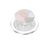 Be Strong And Courageous Joshua 1:9 Pink Heart Floral Art PopSockets PopGrip for MagSafe