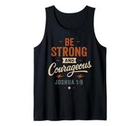 Be Strong and Courageous Joshua 1 9 - Vintage Christian Tank Top