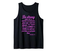 Be Strong and of A Good Courage Joshua 1:9 Bible Verse Pray Tank Top
