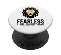 Be Strong & Courageous - FEARLESS - Mighty Lion PopSockets Adhesive PopGrip
