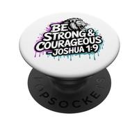 Be Strong & Courageous - Mighty Lion PopSockets Adhesive PopGrip