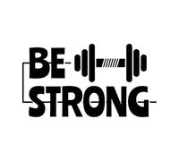 be Strong Quote with Cute Font and icon Suitable Wall Stickers Paster Paper 34x62cm Art Mural Painting Black