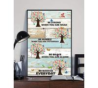 Be Strong When You are Weak Be Humble Poster Tin Signs for Bar 8x6 Inch
