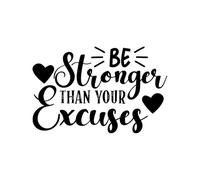 Be Stronger Than Your Excuses 01 3 A4 Poster on Canvas - Inspirational Motivational Wall Art daily Life Quote encouraging famous short phrases inspiring words spiritual hope messages success sayings