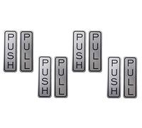 Be The Bestest Brushed 304 Grade Stainless Steel Premium Push/Pull Set Door Vertical Sign 5 x 1.5 inch Stylish (Pack of 4)