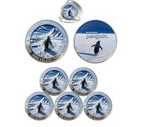 Be the Damn Penguin Coin, "Some Are Just Yours" Double-Sided Inspirational Penguin Pocket Coins, Inspirational Gift for Family Friends Loved Ones (5pcs)