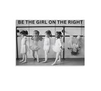 Be The Girl on The Right Female Empowerment Vintage Funny Black And White Photograph Poster Picture Print Wall Art Tapestry Painting Tapestries Artworks Gift Idea Room Aesthetic 16x24inch(40x60cm)