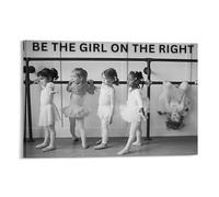Be The Girl on The Right Female Empowerment Vintage Funny Black And White Photograph Poster Wall Tapestry Room Aesthetic Painting Bedroom Tapestries Living Room Walls Decorative 08x12inch(20x30cm)