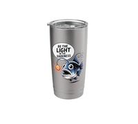 Be The Light in The Darkness Cute Anglerfish Stainless Steel Insulated Tumbler