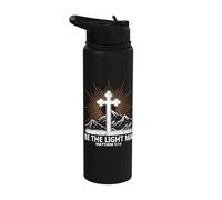 Be The Light Ma Matthew 5:14 Inspirational Verse Stainless Steel Insulated Water Bottle