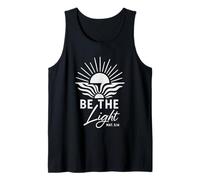 Be The Light Matthew 5:14 Boho Floral Bible Verse Christian Tank Top