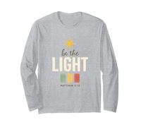 Be The Light, Matthew 5:14 Retro Star Christian Long Sleeve T-Shirt