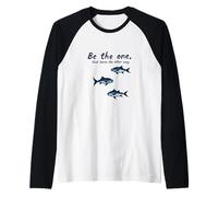 Be The One That Turns The Other Way Inspirational Quote Raglan Baseball Tee
