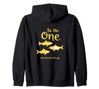 Be The One That Turns The Other Way Inspirational Quote Zip Hoodie