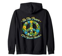 Be The Peace This World Needs Fun Uplifting Positive Message Zip Hoodie