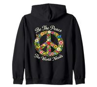 Be The Peace This World Needs Kind Positive Message Movement Zip Hoodie