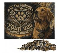 Be The Person Your Dog Thinks You Are Funny D Jigsaw Puzzle, 1000 Pieces | Year-end puzzle gift for adults with screen-free home activity during indoor leisure.