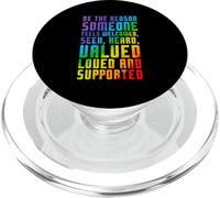 Be The Reason Someone Feels Welcomed LGBT Ally Pride Support PopSockets PopGrip for MagSafe