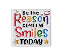 "Be The Reason Someone Smiles Today" Children's Colorful Enamel Letter Brooch - Inspirational Quote Pin(Style 1)