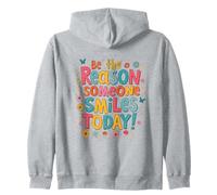 Be The Reason Someone Smiles Today Feel-Good Kindness Retro Zip Hoodie