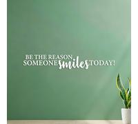 Be The Reason Someone Smiles Today Fine Carving Decals Waterproof 18.2x115.9cm White