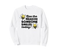 Be the Reason Someone Smiles Today Motivation Vintage Bee Sweatshirt