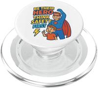 Be Their Hero | Workplace & Home Safety Awareness Gift Idea PopSockets PopGrip for MagSafe