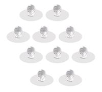 BE-TOOL 10 Pack Stick On Handles, Clear Acrylic Cabinet Handle Pulls Crystal Shaped Self-Adhesive Door Knobs for Wardrobe Cupborad Drawer Window