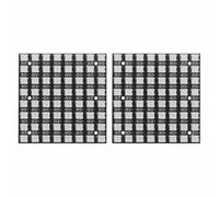 BE-TOOL 2 Pack 64 WS2812 LED Matrix Lamp Panels, 5V LED Matrix Flexible Module RGB Full Color High Brightness 5050SMD for Creative Installations and Projects (6.5cm*6.5cm*3cm/2.56in*2.56in*0.12in)