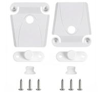 BE-TOOL 2 Pack Cooler Latch Replacement Compatible with Igloo 50-165 Qt, Plastic Latch Post & Screw Set, Ice Chest Door Latch Repair Parts with 6 Screws (White)