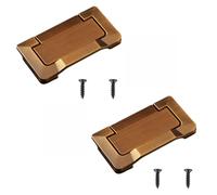 BE-TOOL 2Pcs Drawer Handle, Cajun Bronze Zinc Alloy Concealed Drawer Pulls Hardware for Cupboard Doors Drawer Fronts Cabinet Sliding Doors