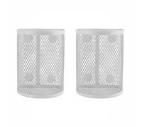 BE-TOOL 2Pcs Magnetic Pen Holder, Metal Pen Holder Mesh Magnetic Storage Organizer for Whiteboard Refrigerator Locker Home Office Accessories (White)