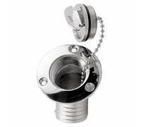 BE-TOOL 38mm/1.5in-WATER Deck Fill, 316 Stainless Steel Filler with Keyless Cap Mirror Polishing Boat Fuel Deck Fill for Boat Yacht Caravan