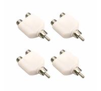 BE-TOOL 4 Pack RCA Y Splitter Adapter, Jack Mono Audio Adapter Splitter Dual Connector Coupler for TVs, Speakers, Phones, MP3, and More