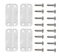 BE-TOOL 4 PCS Cooler Hinge Replacement Plastic Lid Hinges with 16 Screws, Compatible with Igloo 50 165 Qt Models, PP Material for Ice Chest Repair (White)