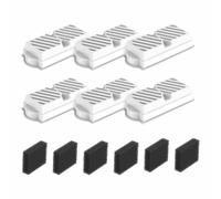 BE-TOOL 6 Pack Cat Water Filter Replacement for Ceramic Cat Water Fountain | 6pcs pet fountain filters and 6pcs sponges, sponge activated carbon ion exchange resin, 2.2l/74oz ceramic cat water fountain