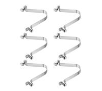 BE-TOOL 6 Pack Kayak Paddle Spring Snap Clips Double Button | Manganese Steel Pole Push Button Spring Clips, V-Shaped, Corrosion-Resistant, Rust-Proof, for Camping Kayak Paddle