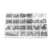 BE-TOOL 666 Pcs 22 Sizes Set Screw Assortment Kit Stainless Steel Grub Screw Set M2, M3, M4, M5, M6, M8 Hexagon Socket Screws Kit for Door Handles, Taps, Lamps, Precision Machinery