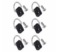 BE-TOOL 6Pcs Kayak D Ring, Safety Deck Loop Mounting Tie Down for Kayaks Sea Kayaks Small Craft (Black)