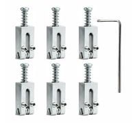 BE-TOOL 6Pcs Silver 10.8mm Brass Bridge Saddle Compatible with Fender Strat | Brass, Corrosion Resistance Compatible with Fender Strat Compatible with Tele (Telecaster) Style 6string Electric Guitars