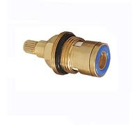 BE-TOOL Ceramic Disc Cartridge Valve 20 Gears Replacement Tap Valve Brass Tap Cartridge Replacement for Bathroom or Kitchen (K-Type Double Thread)