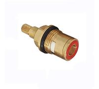 BE-TOOL Ceramic Disc Cartridge Valve 20 Gears Replacement Tap Valve Brass Tap Cartridge Replacement for Bathroom or Kitchen (D-Type Single Thread)