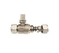 BE-TOOL Compression Valve 20MM Lever Valve Brass Equal Diameter Shut Off Ball Valve for Natural Gas, Liquefied Petroleum Gas Silver